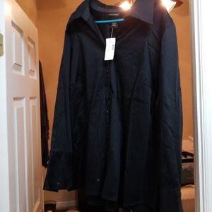 LB black button down shirt